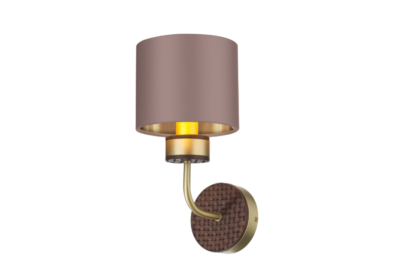 David Hunt Lighting Hunter Wall Light Brass with Bespoke Shade   HUN0740