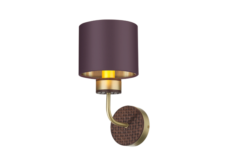 David Hunt Lighting Hunter Wall Light Brass with Bespoke Shade   HUN0740