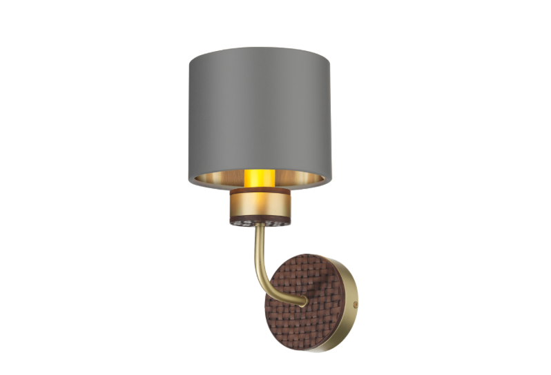 David Hunt Lighting Hunter Wall Light Brass with Bespoke Shade   HUN0740