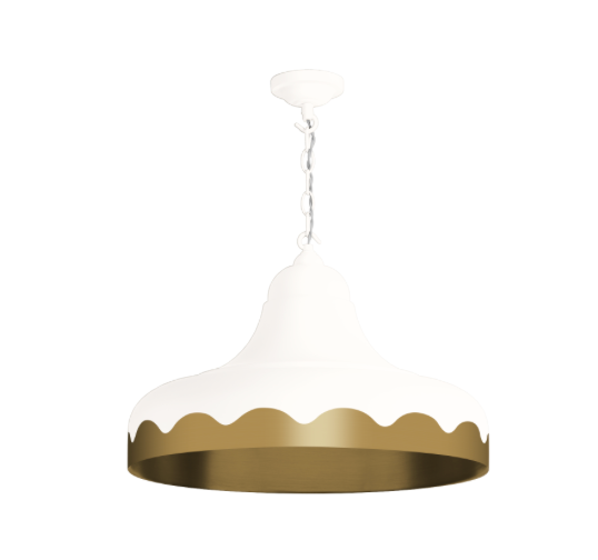 David Hunt Lighting Scallop Large Pendant Bespoke Metallic