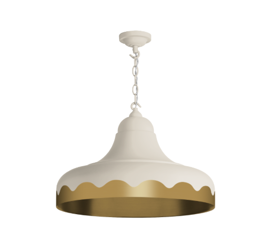 David Hunt Lighting Scallop Large Pendant Bespoke Metallic