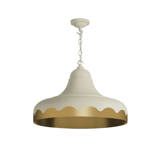 David Hunt Lighting Scallop Large Pendant Bespoke Metallic