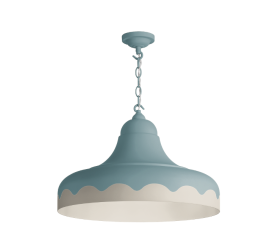 David Hunt Lighting Scallop Small  Pendant Bespoke Painted