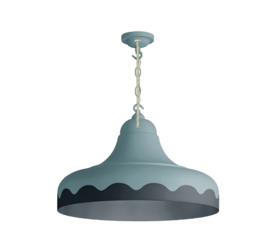 David Hunt Lighting Scallop Small  Pendant Bespoke Painted