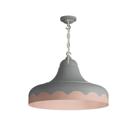 David Hunt Lighting Scallop Small  Pendant Bespoke Painted