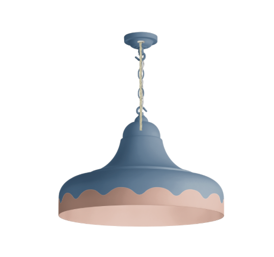 David Hunt Lighting Scallop Small  Pendant Bespoke Painted