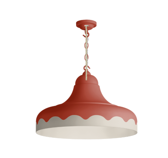 David Hunt Lighting Scallop Small  Pendant Bespoke Painted