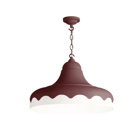 David Hunt Lighting Scallop Small  Pendant Bespoke Painted