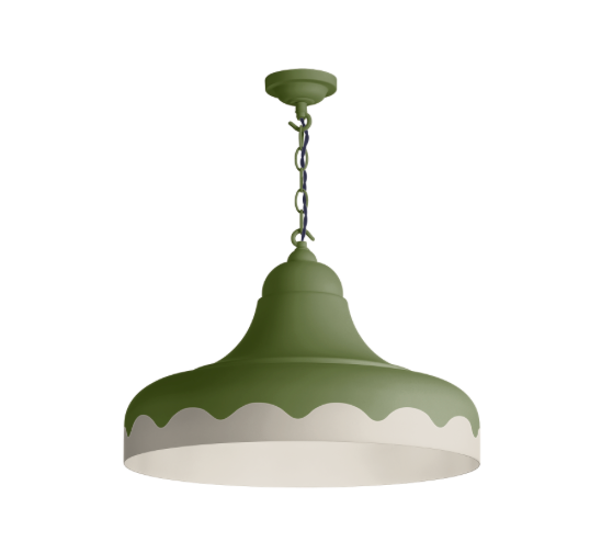 David Hunt Lighting Scallop Small  Pendant Bespoke Painted