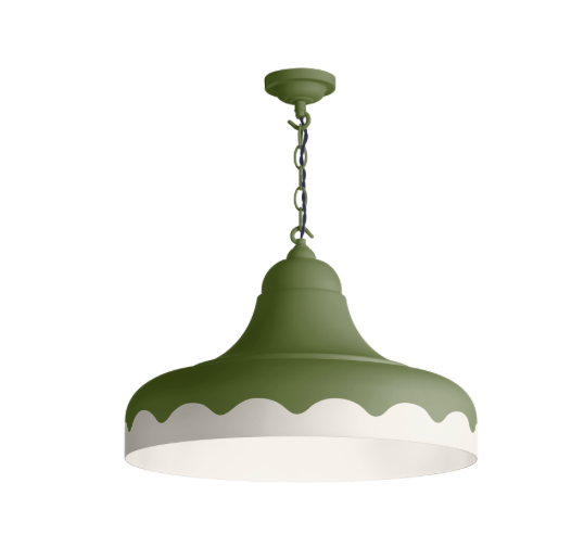 David Hunt Lighting Scallop Small  Pendant Bespoke Painted