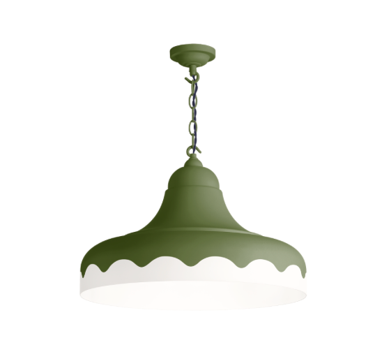 David Hunt Lighting Scallop Small  Pendant Bespoke Painted