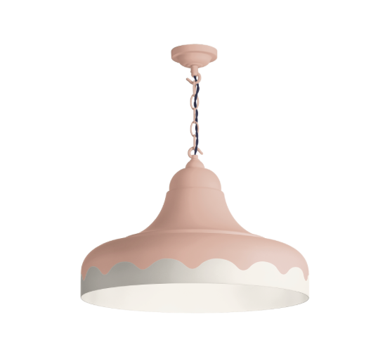 David Hunt Lighting Scallop Small  Pendant Bespoke Painted