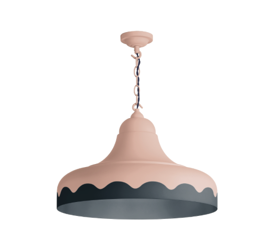 David Hunt Lighting Scallop Small  Pendant Bespoke Painted