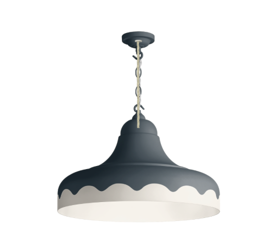 David Hunt Lighting Scallop Small  Pendant Bespoke Painted