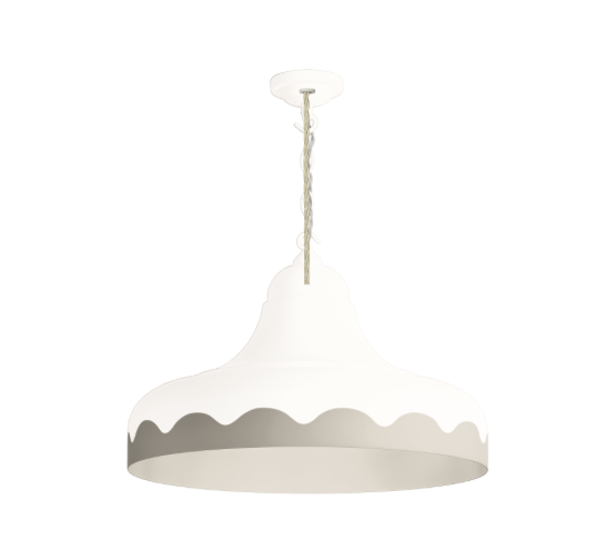 David Hunt Lighting Scallop Small  Pendant Bespoke Painted