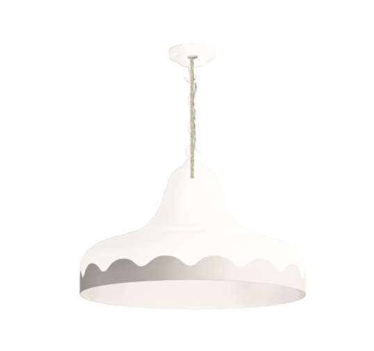 David Hunt Lighting Scallop Small  Pendant Bespoke Painted