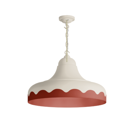 David Hunt Lighting Scallop Small  Pendant Bespoke Painted