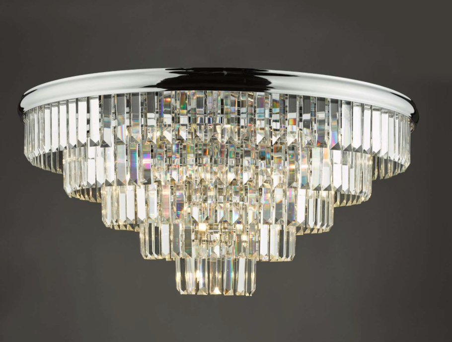 Eulalia 12 Light Flush Polished Chrome Crystal