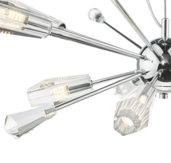 Kalyssa 10 Light Pendant Polished Chrome and Glass