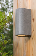 David Hunt Lighting Torbay Outdoor Double Wall Light Grey IP65