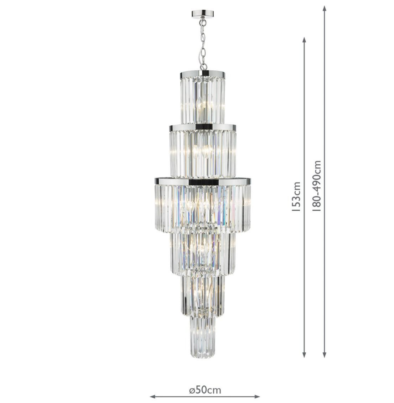 Angel 28 Light Chandelier Crystal Polished Chrome