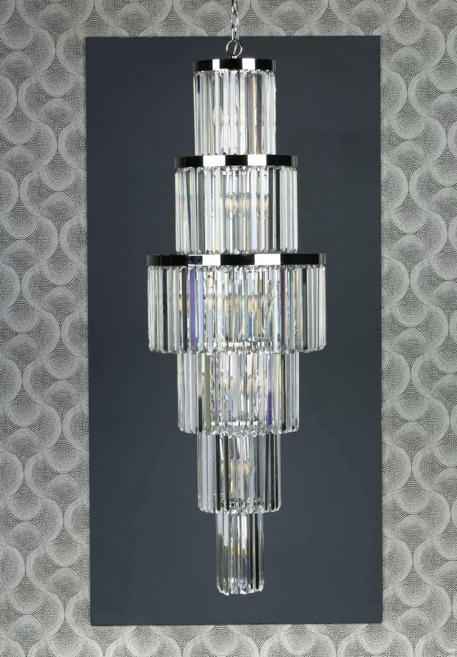 Angel 28 Light Chandelier Crystal Polished Chrome