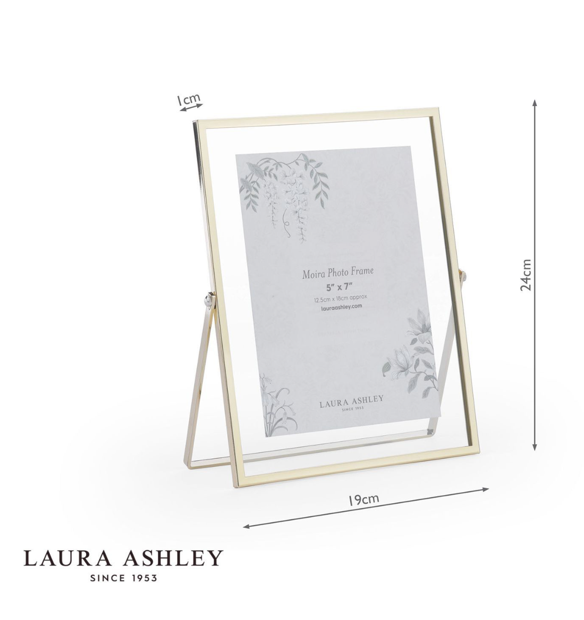 Laura Ashley Moira Photo Frame Polished Gold and Glass 5 x 7