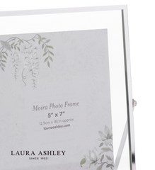 Laura Ashley Moira Photo Frame Silver and Glass 5 x 7