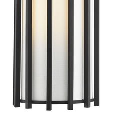 Cagliari Wall Light Matt Black With Ivory Shade