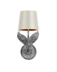 Fluke Wall Light Black/Silver With Bespoke Shade