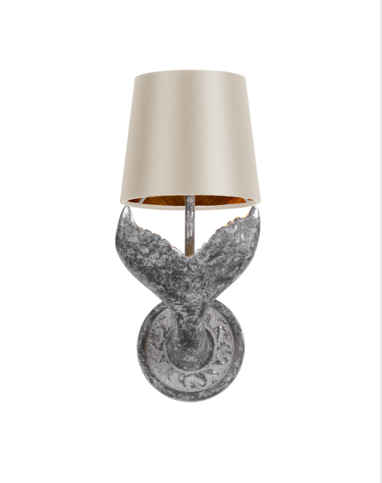 Fluke Wall Light Black/Silver With Bespoke Shade