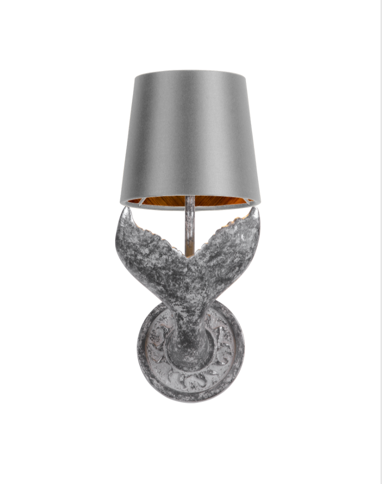 Fluke Wall Light Black/Silver With Bespoke Shade