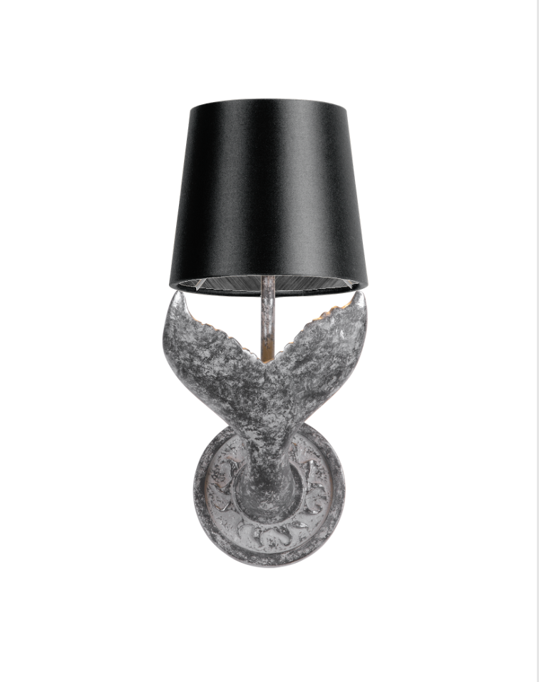 Fluke Wall Light Black/Silver With Bespoke Shade