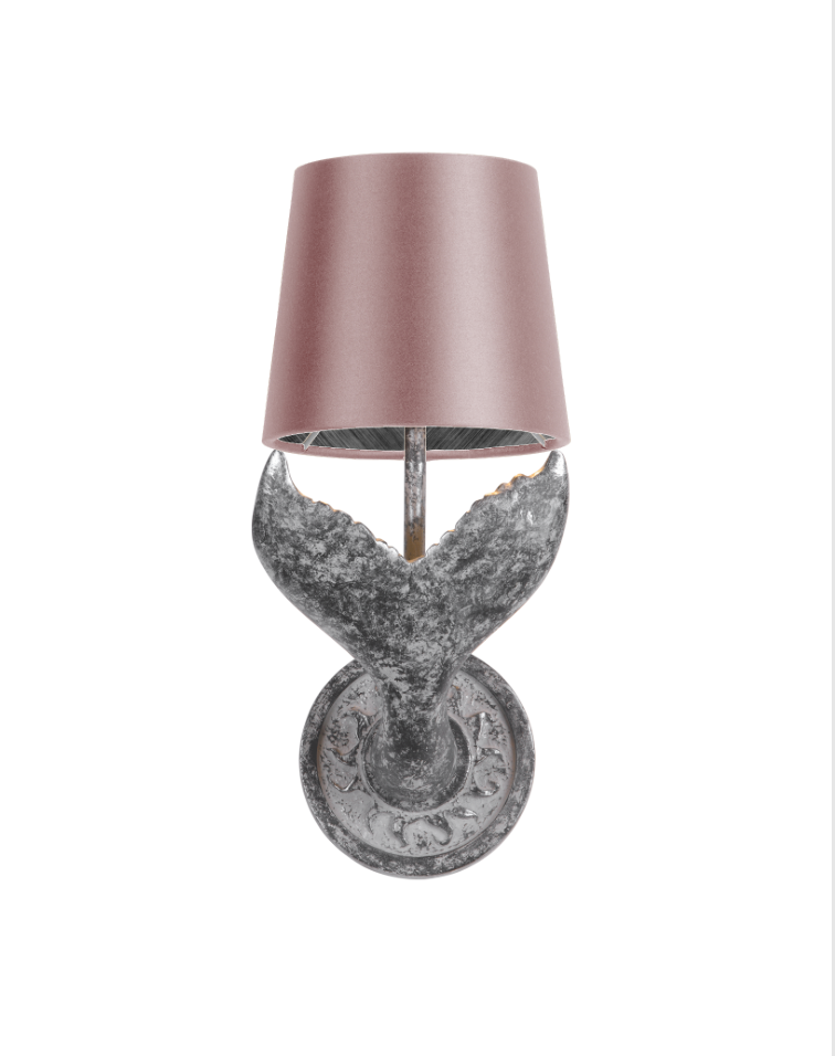 Fluke Wall Light Black/Silver With Bespoke Shade