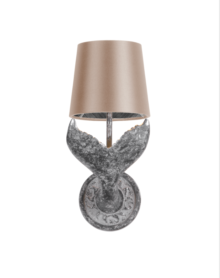 Fluke Wall Light Black/Silver With Bespoke Shade