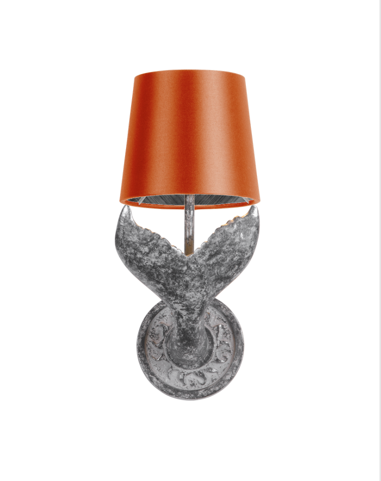 Fluke Wall Light Black/Silver With Bespoke Shade