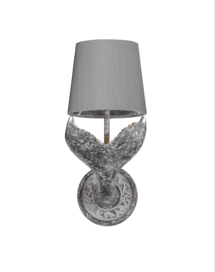 Fluke Wall Light Black/Silver With Bespoke Shade