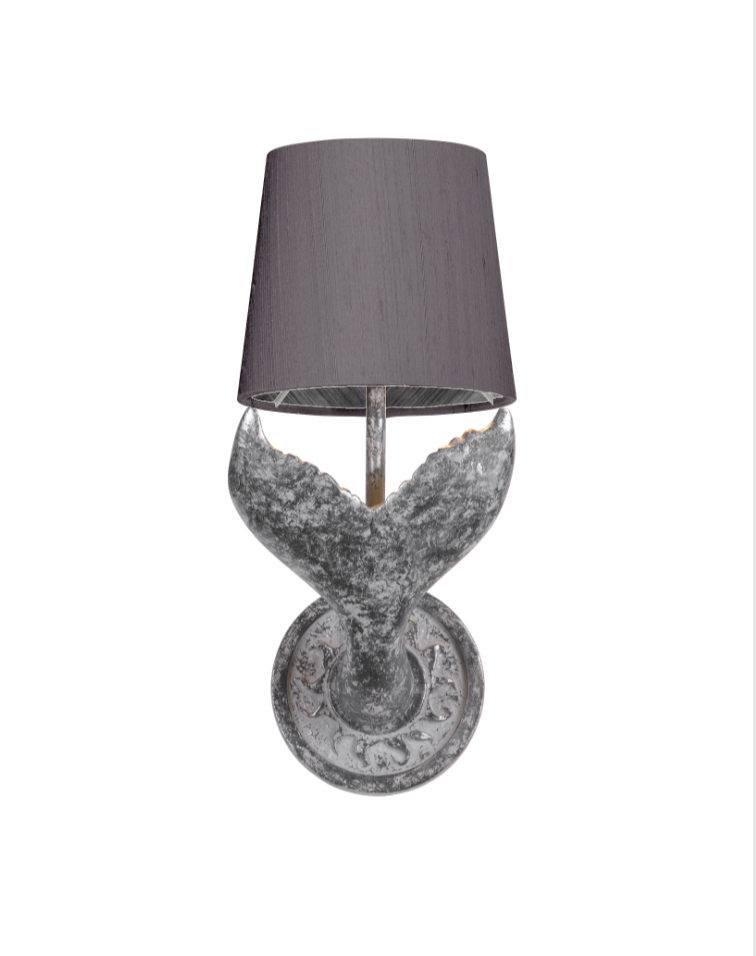 Fluke Wall Light Black/Silver With Bespoke Shade