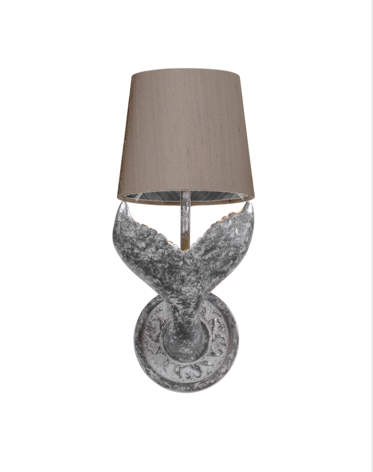 Fluke Wall Light Black/Silver With Bespoke Shade