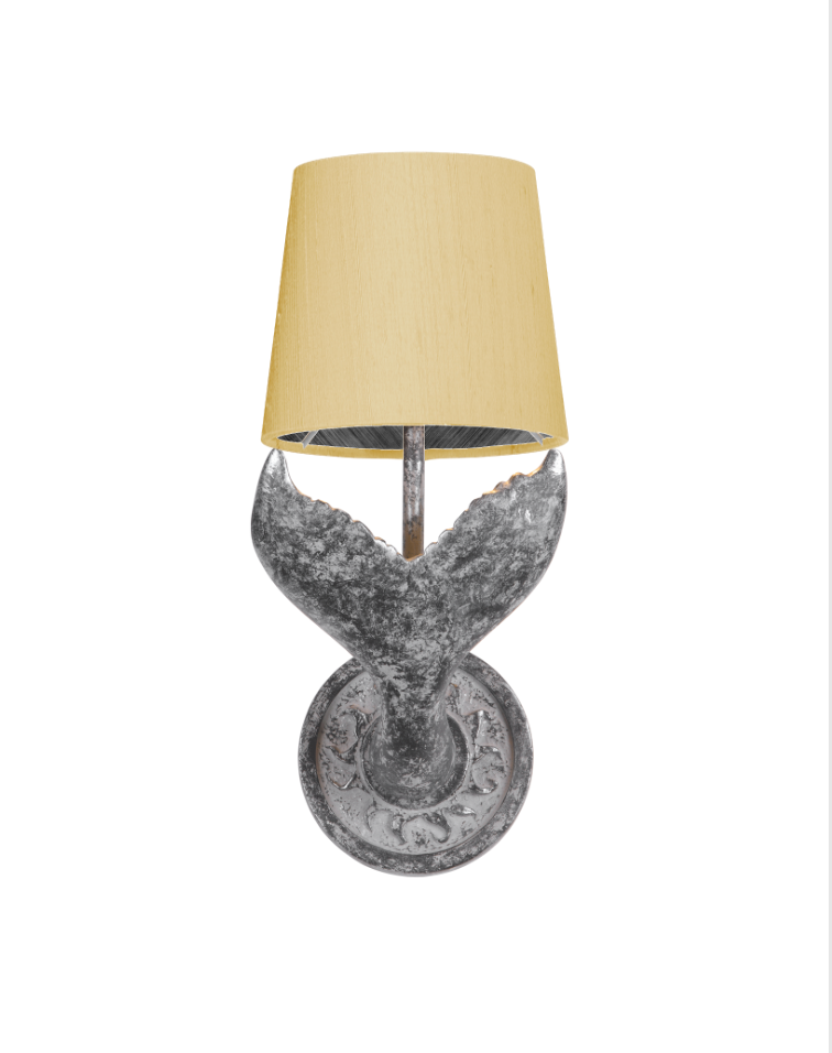 Fluke Wall Light Black/Silver With Bespoke Shade