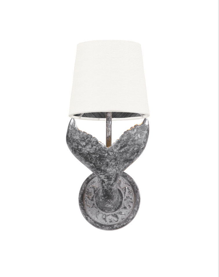 Fluke Wall Light Black/Silver With Bespoke Shade