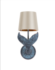 Fluke Wall Light Verdigris With Bespoke Shade