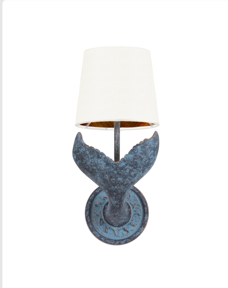 Fluke Wall Light Verdigris With Bespoke Shade