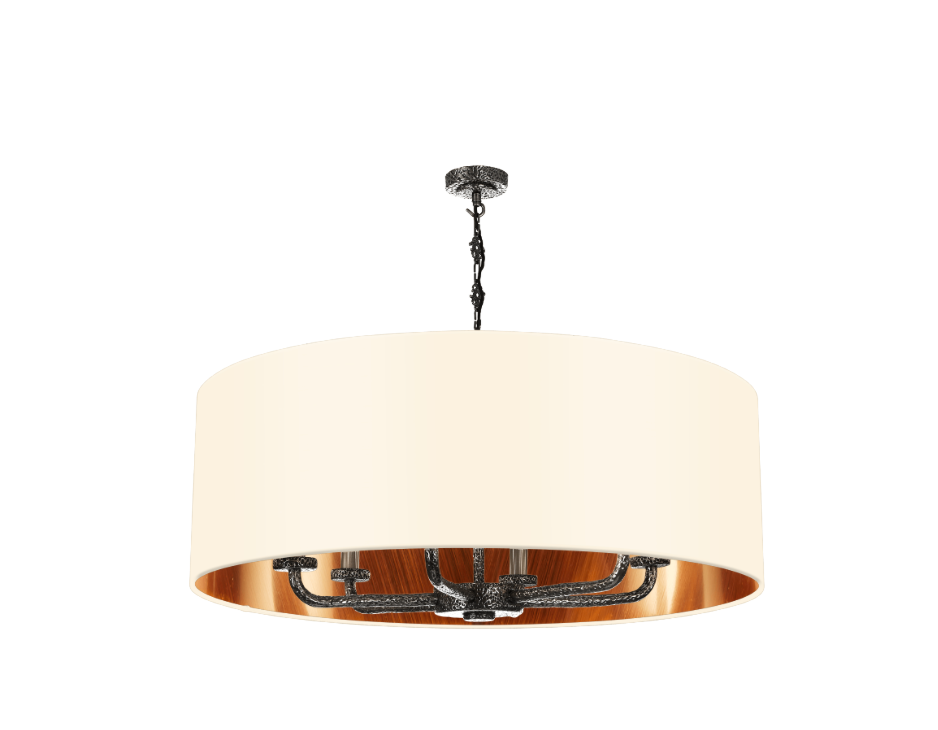 David Hunt Lighting Sloane 6LT Pewter Shadelier  SLO8699