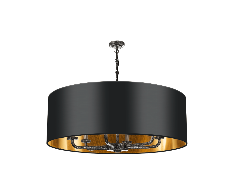 David Hunt Lighting Sloane 6LT Pewter Shadelier  SLO8699