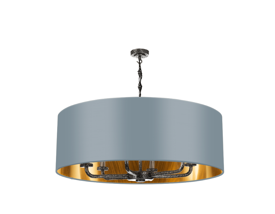 David Hunt Lighting Sloane 6LT Pewter Shadelier  SLO8699