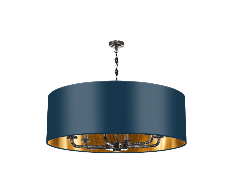 David Hunt Lighting Sloane 6LT Pewter Shadelier  SLO8699