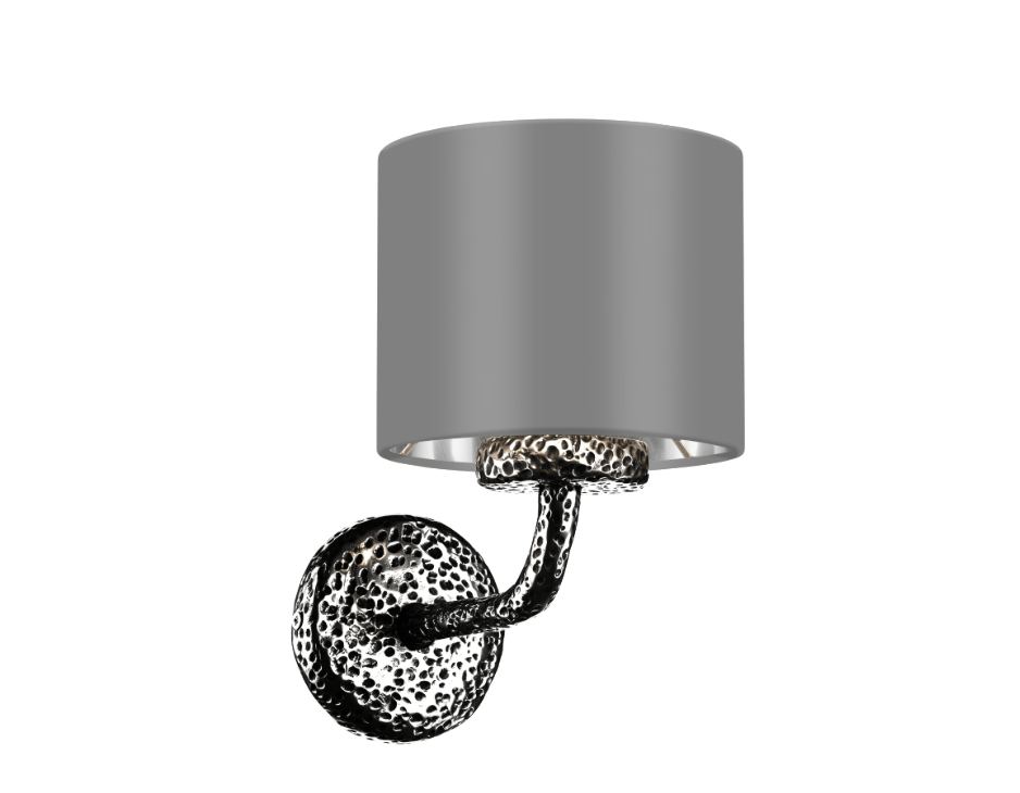 David Hunt Lighting Sloane Wall Light Pewter SLO0799 With Bespoke Shade