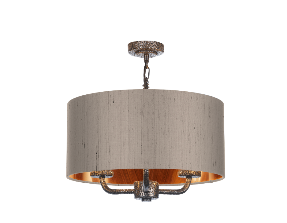 David Hunt Lighting Sloane 3Lt Shadelier Bronze SLO03