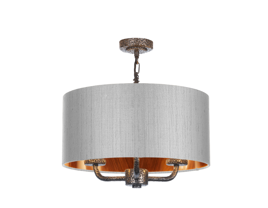 David Hunt Lighting Sloane 3Lt Shadelier Bronze SLO03